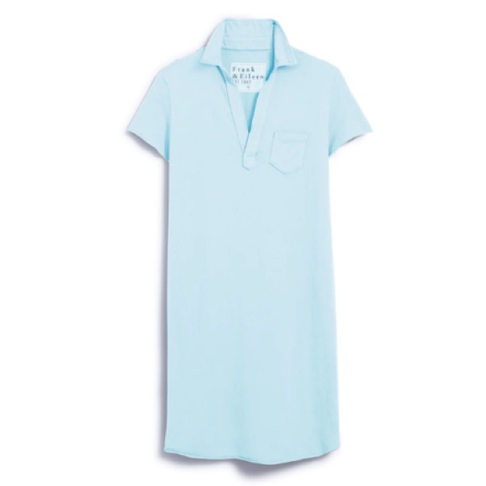 Frank & Eileen Light Blue Polo Mini Dress